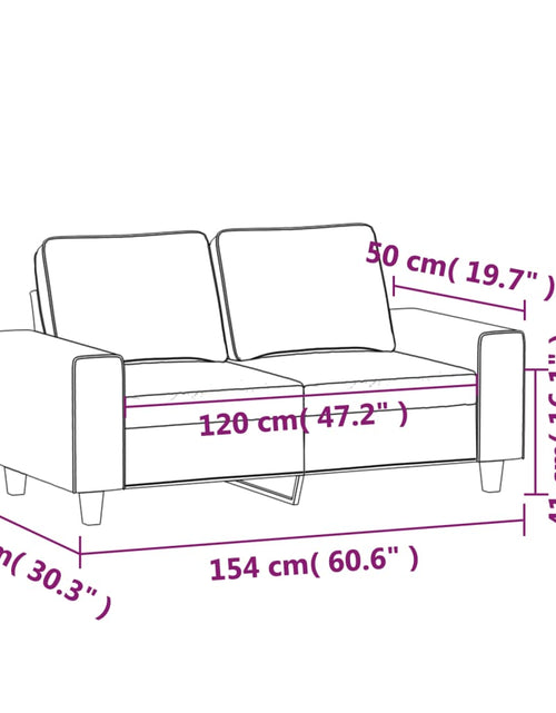 Загрузите изображение в средство просмотра галереи, Canapea cu 2 locuri, roșu vin, 120 cm, material textil - Lando
