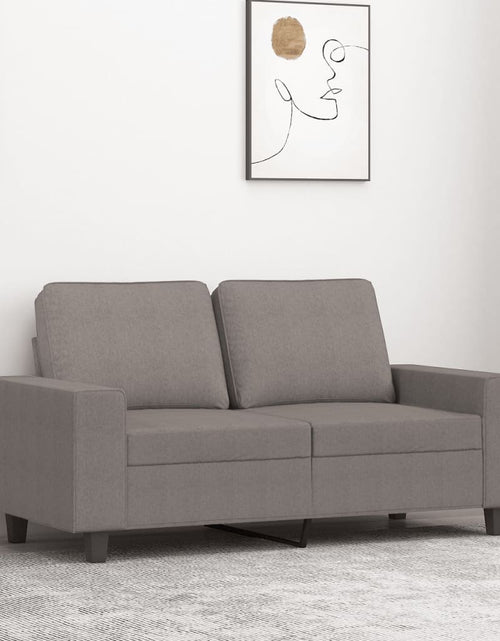 Încărcați imaginea în vizualizatorul Galerie, Canapea cu 2 locuri, gri taupe, 120 cm, material textil - Lando
