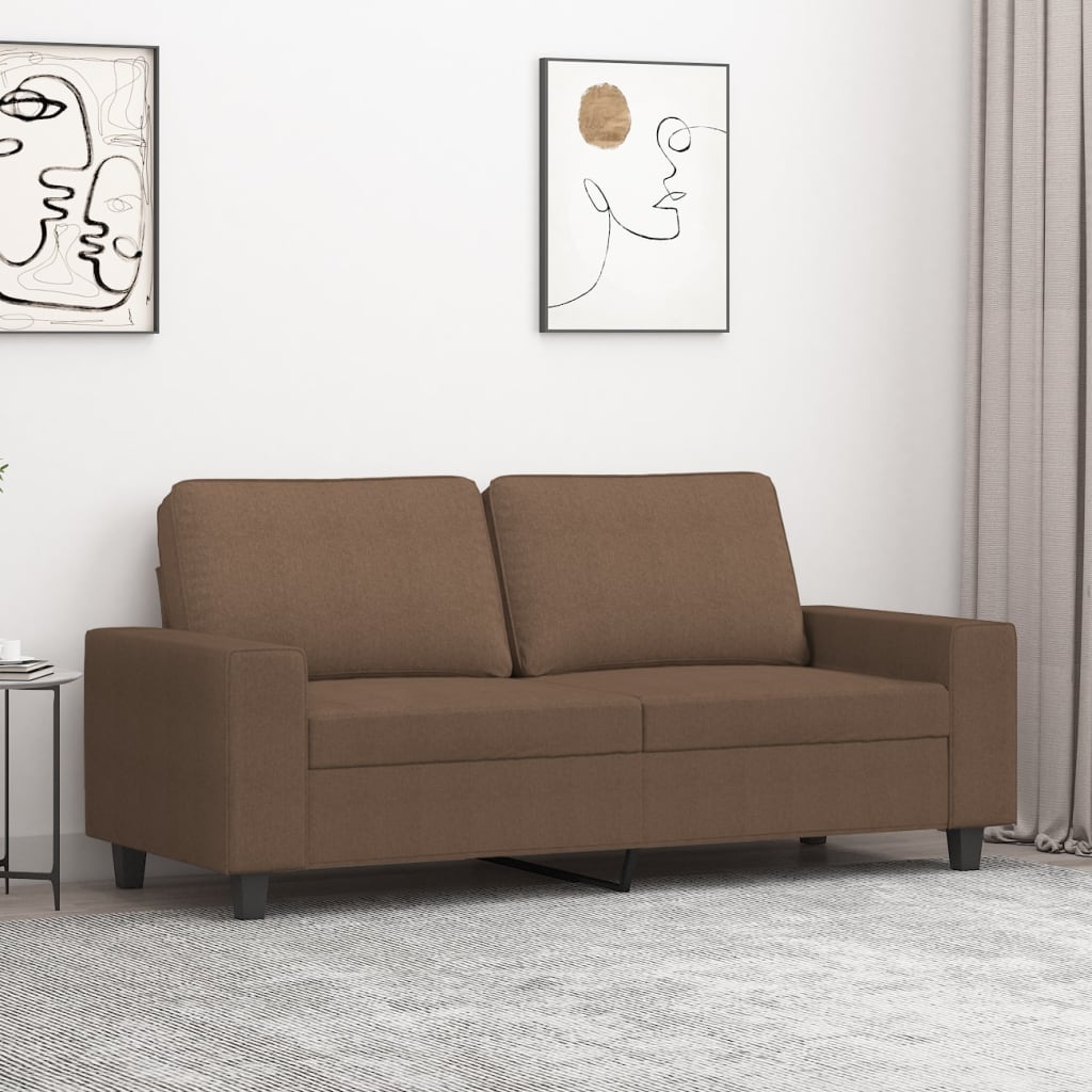 Canapea cu 2 locuri, maro, 140 cm, material textil - Lando