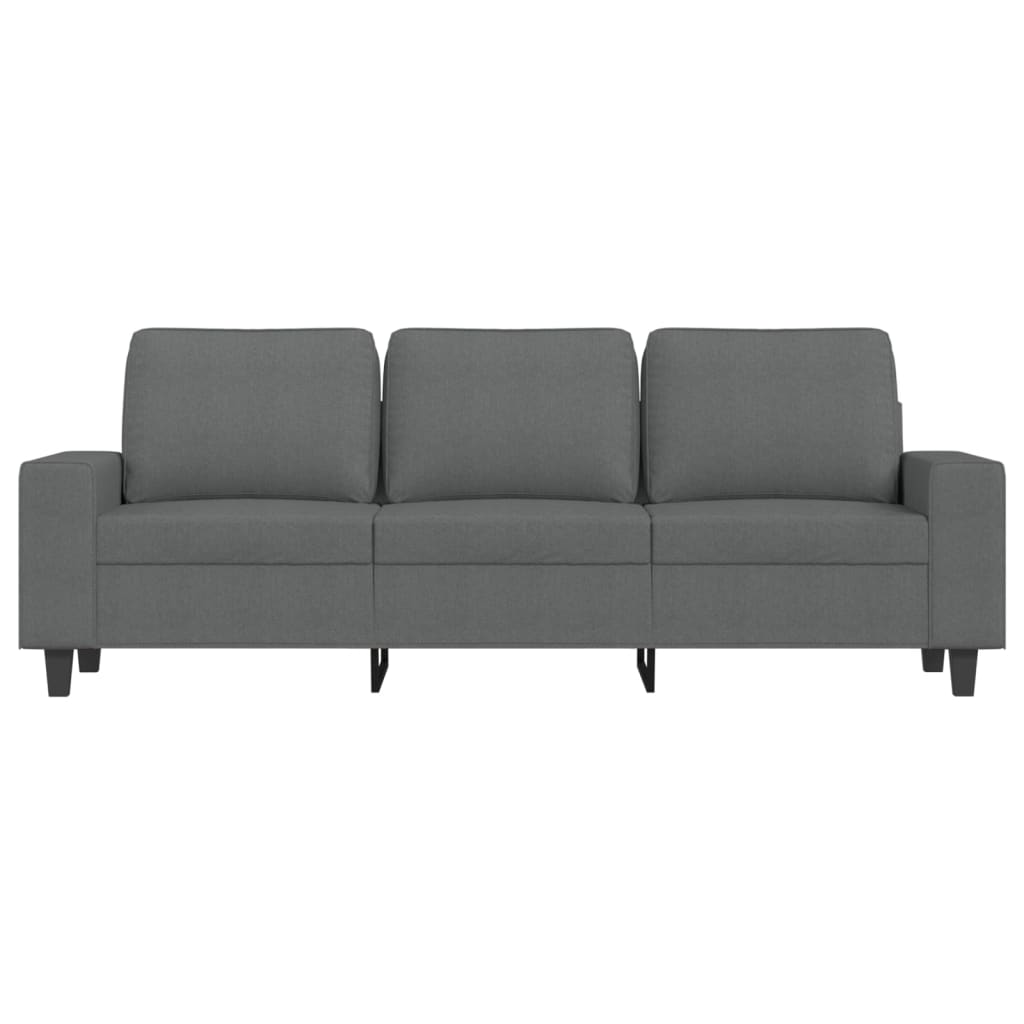 Canapea cu 3 locuri, gri închis, 180 cm, material textil - Lando