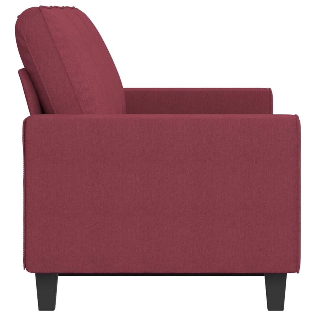 Canapea cu 3 locuri, roșu vin, 180 cm, material textil - Lando