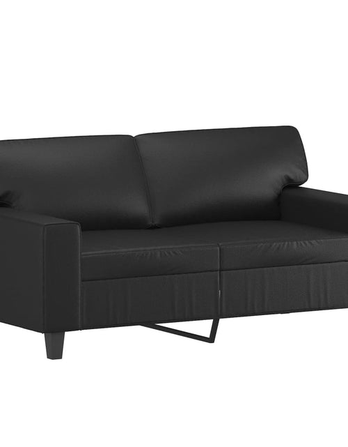Încărcați imaginea în vizualizatorul Galerie, Canapea cu 2 locuri, negru, 120 cm, piele ecologică - Lando
