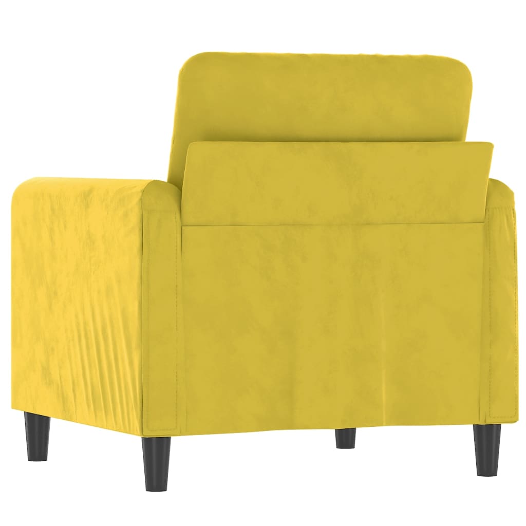Canapea de o persoană, galben, 60 cm, catifea - Lando