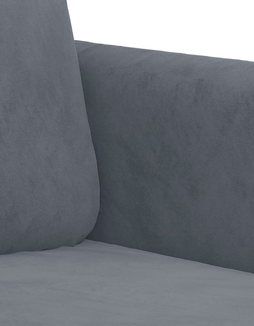 Încărcați imaginea în vizualizatorul Galerie, Canapea cu 2 locuri, gri închis, 140 cm, catifea - Lando
