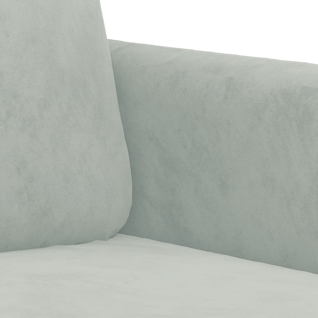 Canapea cu 3 locuri, gri deschis, material 180CM catifea - Lando