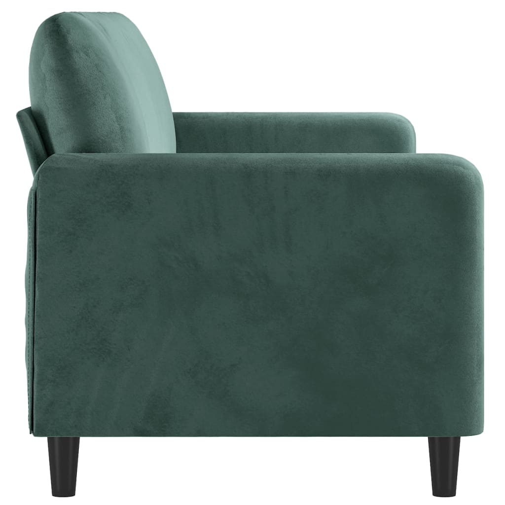 Canapea cu 3 locuri, verde închis, 180 cm, catifea - Lando