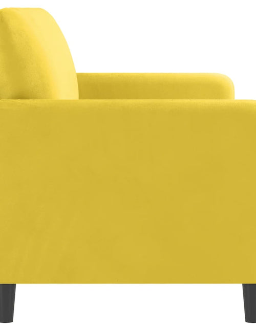 Încărcați imaginea în vizualizatorul Galerie, Canapea cu 3 locuri, galben, 180 cm, catifea - Lando
