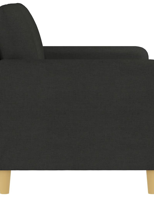 Загрузите изображение в средство просмотра галереи, Canapea cu 2 locuri, negru, 120 cm, material textil - Lando
