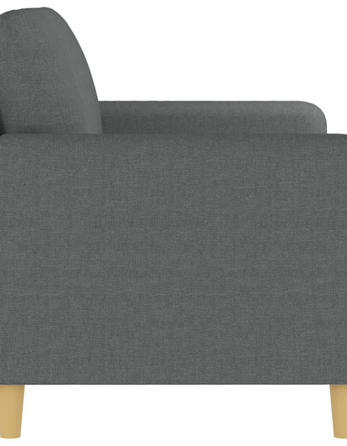 Încărcați imaginea în vizualizatorul Galerie, Canapea cu 2 locuri, gri închis, 140 cm, material textil - Lando
