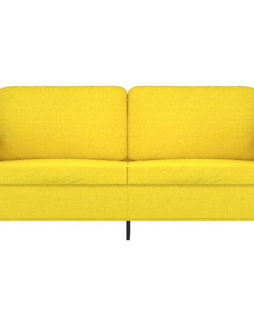 Încărcați imaginea în vizualizatorul Galerie, Canapea cu 2 locuri, galben deschis, 140 cm, material textil - Lando

