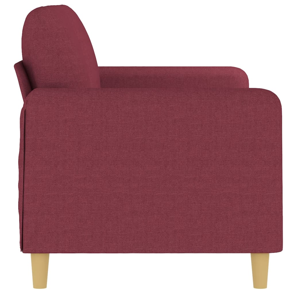 Canapea cu 2 locuri, roșu vin, 140 cm, material textil - Lando