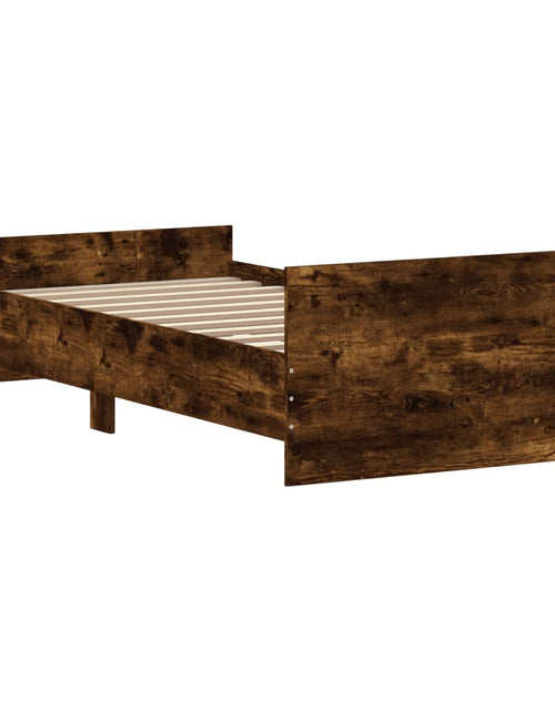 Încărcați imaginea în vizualizatorul Galerie, Cadru de pat, stejar fumuriu, 90x200 cm, lemn prelucrat - Lando
