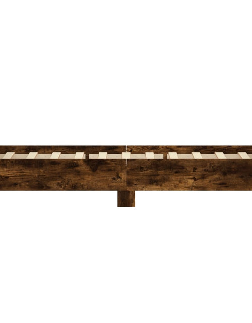 Încărcați imaginea în vizualizatorul Galerie, Cadru de pat, stejar fumuriu, 100x200 cm, lemn prelucrat - Lando
