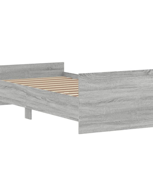 Încărcați imaginea în vizualizatorul Galerie, Cadru de pat, gri sonoma, 100x200 cm, lemn prelucrat - Lando
