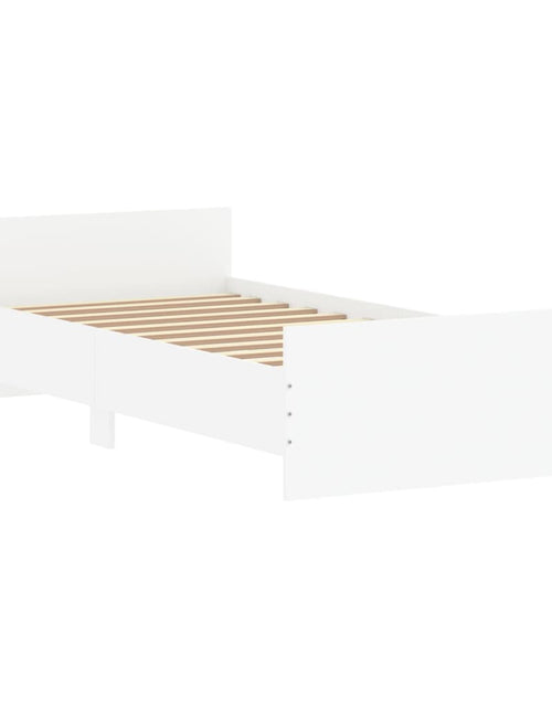 Încărcați imaginea în vizualizatorul Galerie, Cadru de pat, alb, 90x190 cm, lemn prelucrat - Lando
