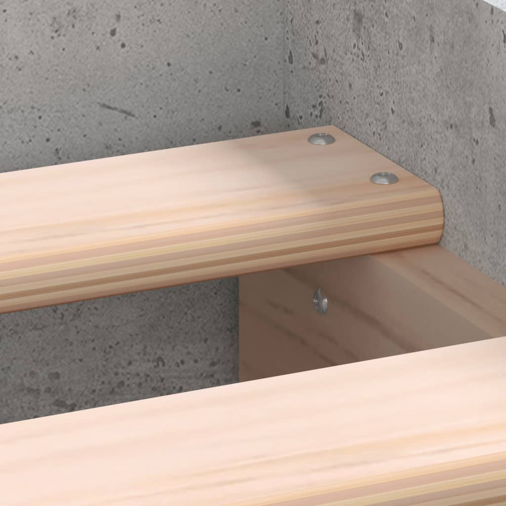 Cadru de pat mic single, gri beton, 75x190 cm, lemn prelucrat - Lando
