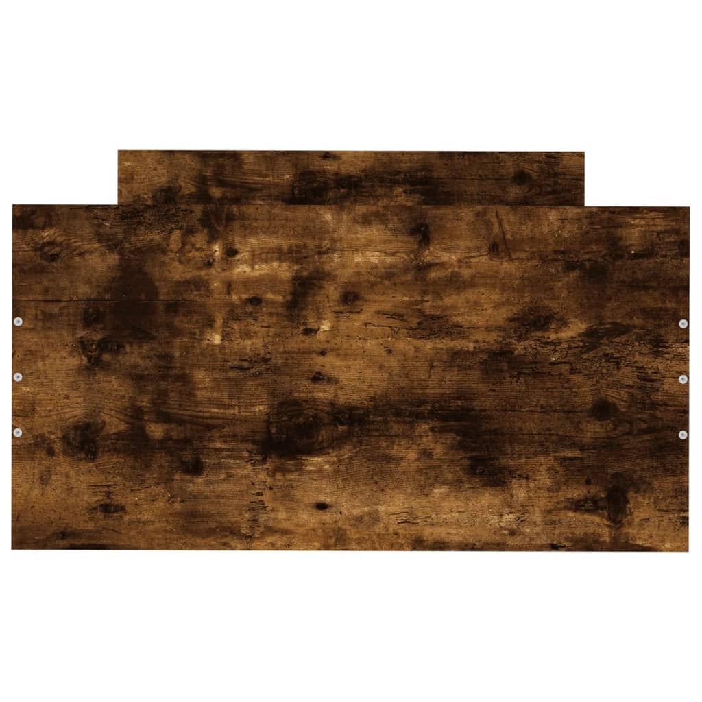 Cadru de pat mic single stejar fumuriu 75x190 cm lemn prelucrat - Lando