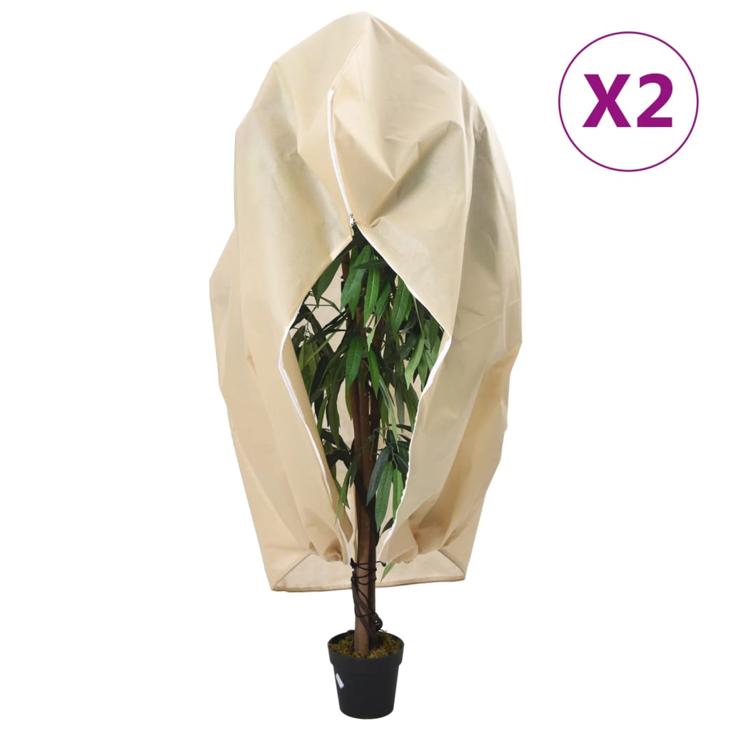 Protecție de fleece plante cu fermoar 2 buc 70 g/m² 1,55x1,55 m Lando - Lando