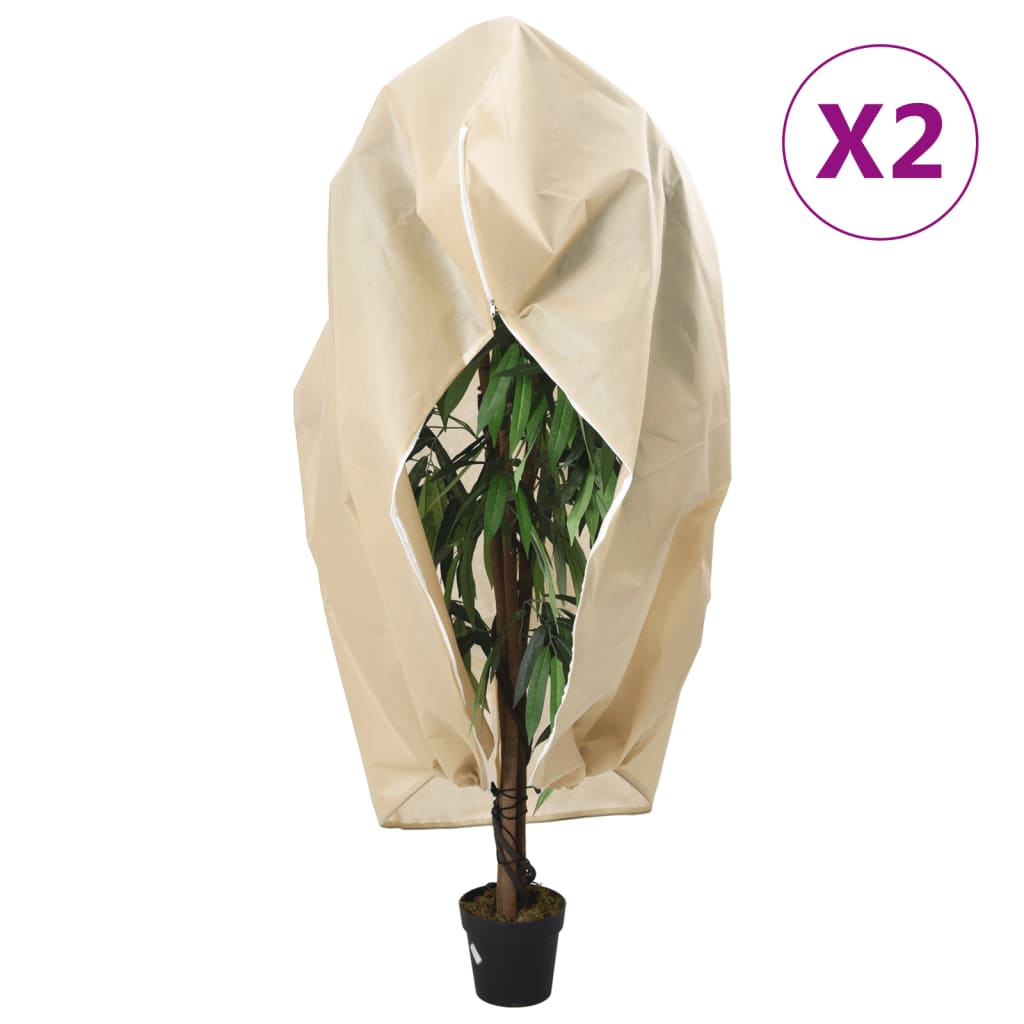 Protecție de fleece plante cu fermoar 2 buc 70 g/m² 1,2x1,8 m Lando - Lando