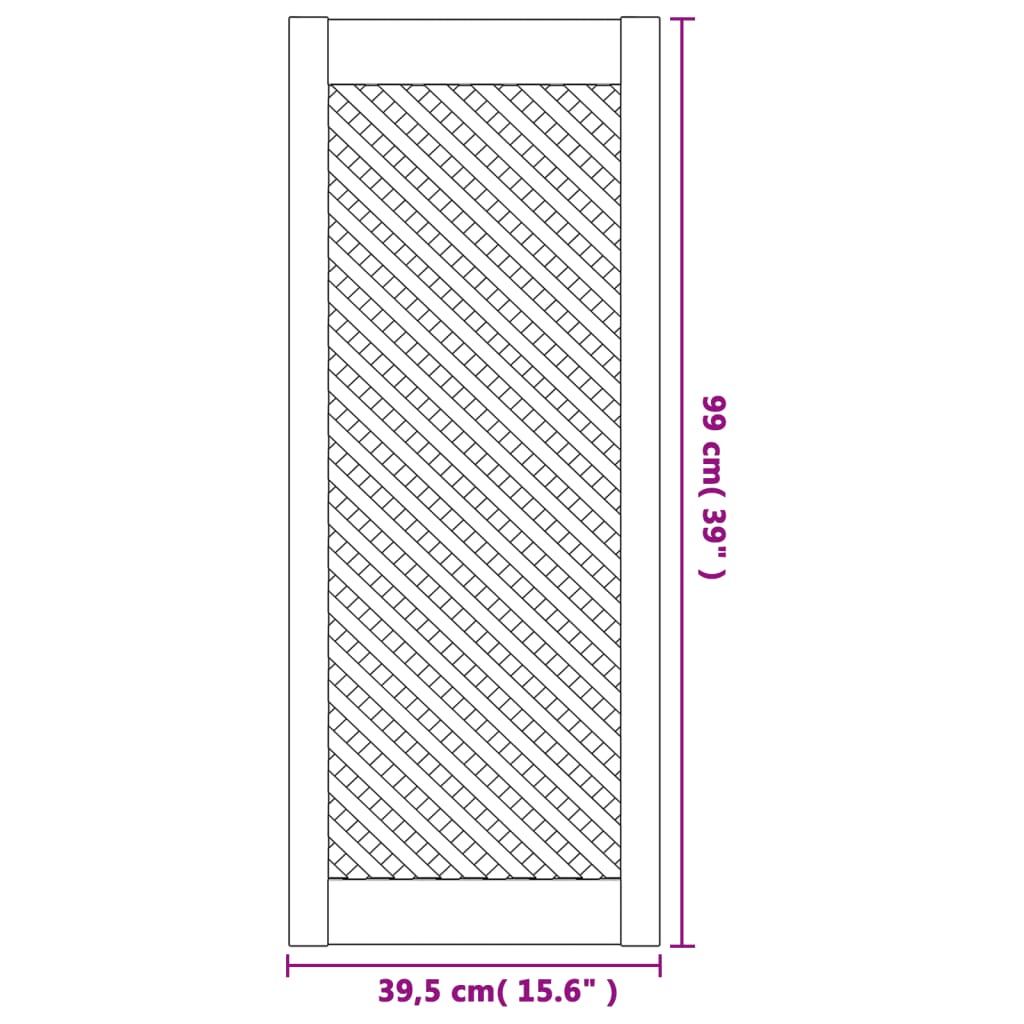 Uși de dulap cu zăbrele 2 buc. 39,5x99 cm, lemn masiv de pin Lando - Lando