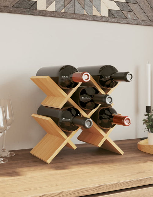 Загрузите изображение в средство просмотра галереи, Raft de vin, pentru 5 sticle, 41x15x25 cm, bambus - Lando
