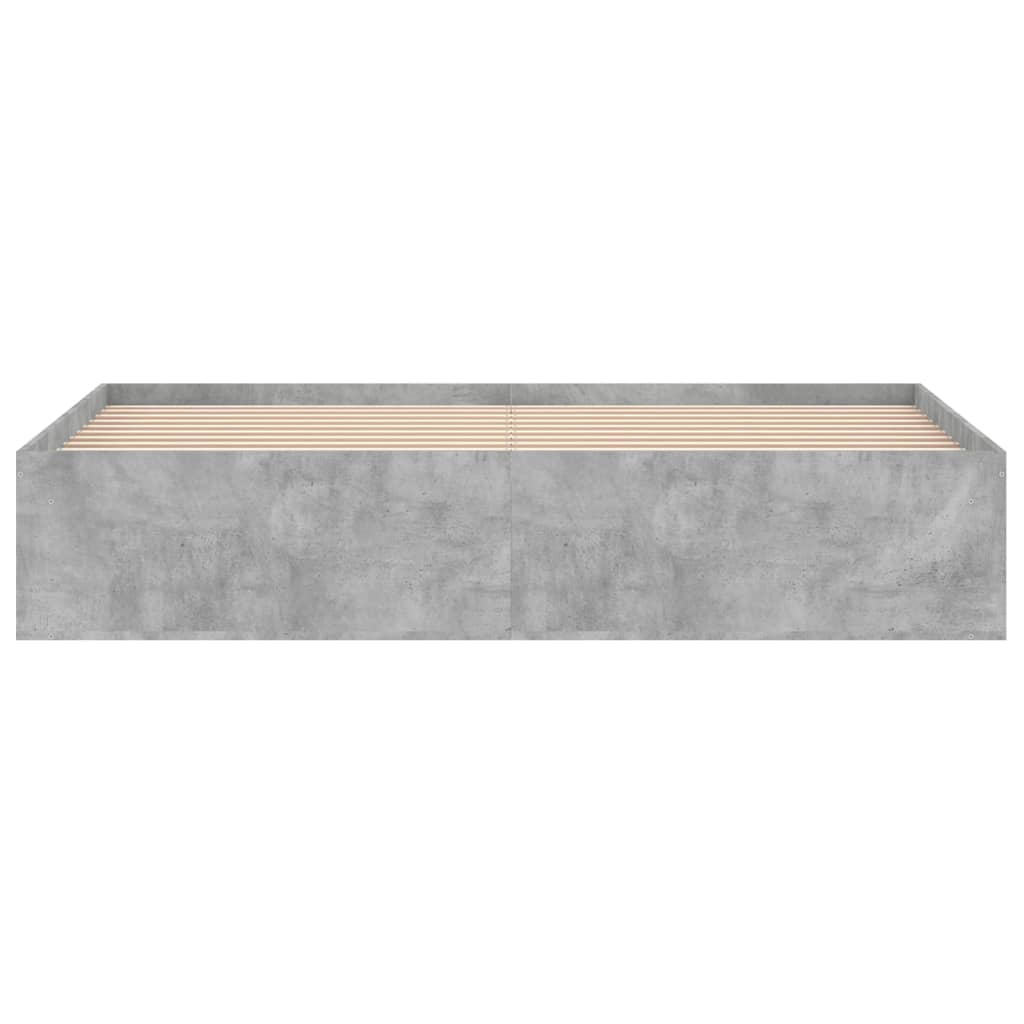 Cadru de pat super king, gri beton, 180x200 cm - Lando