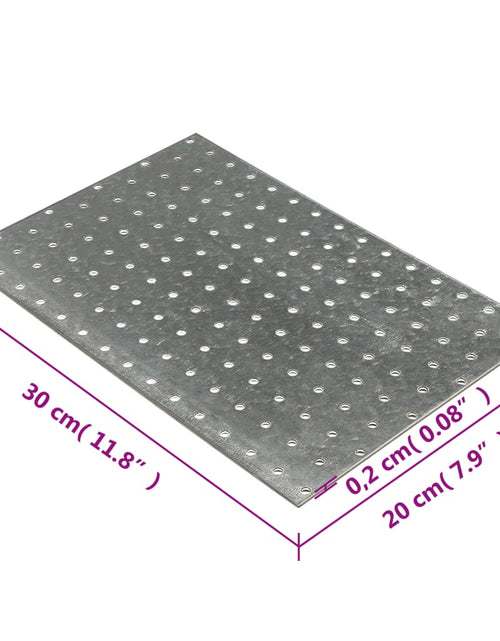 Încărcați imaginea în vizualizatorul Galerie, Plăci perforate, 20 buc., 2 mm, 300x200 mm, oțel galvanizat Lando - Lando
