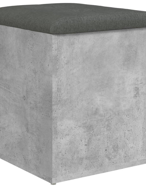 Încărcați imaginea în vizualizatorul Galerie, Bancă de depozitare, gri beton, 42x42x45 cm, lemn prelucrat - Lando
