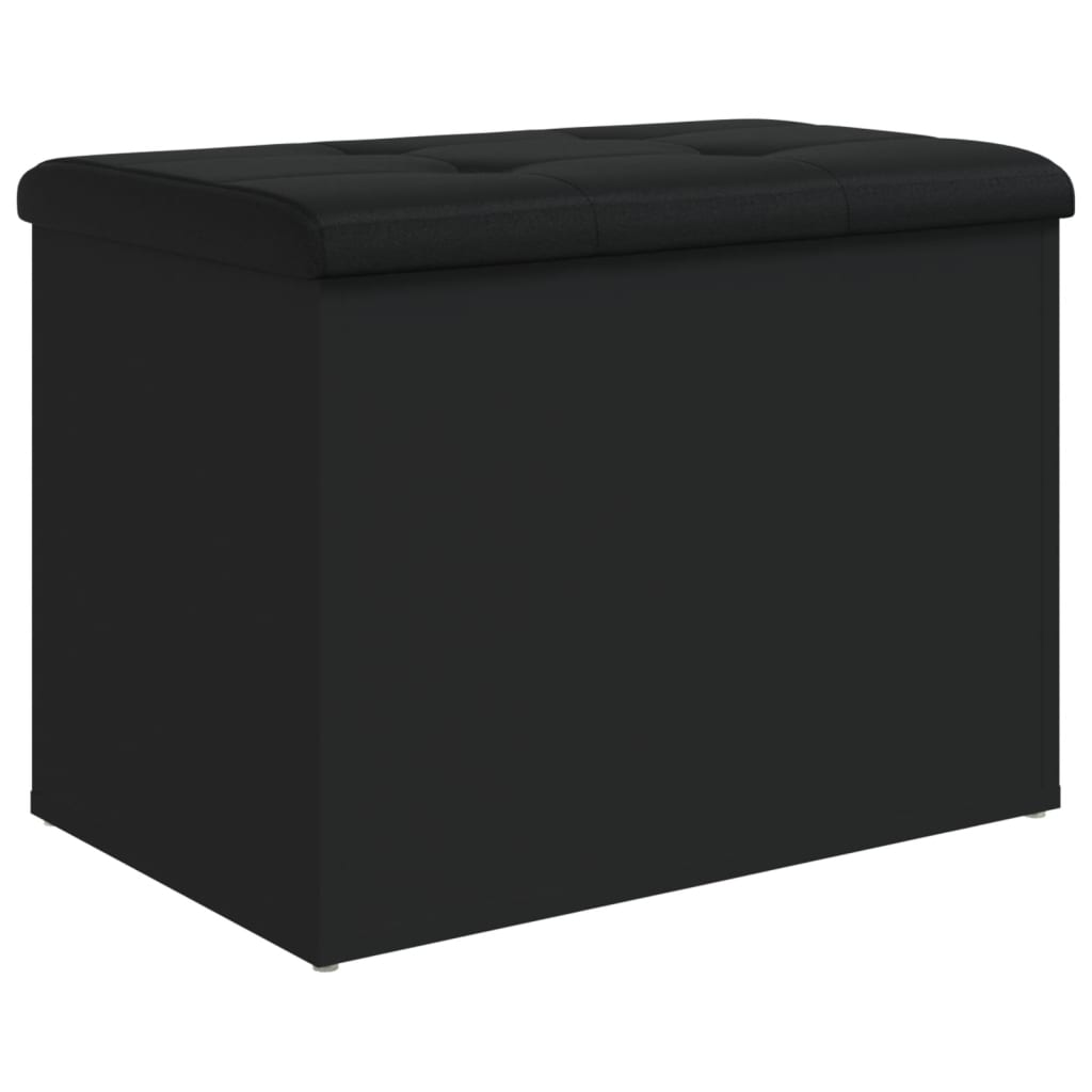 Bancă de depozitare, negru, 62x42x45 cm, lemn prelucrat - Lando