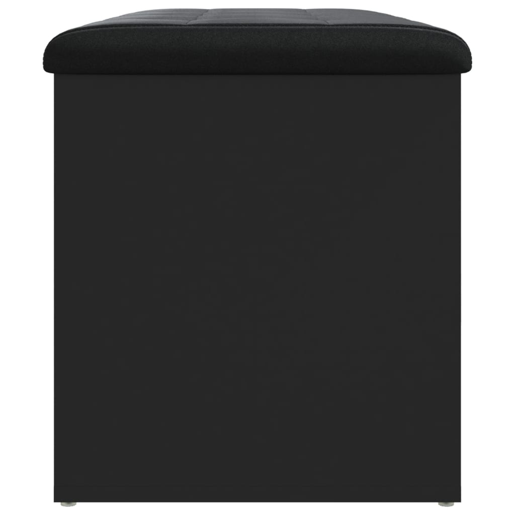 Bancă de depozitare, negru, 82x42x45 cm, lemn prelucrat - Lando
