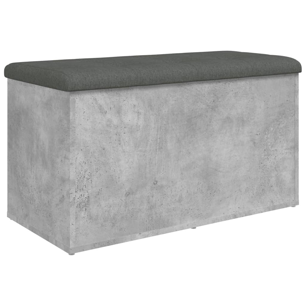 Bancă de depozitare, gri beton, 82x42x45 cm, lemn prelucrat - Lando