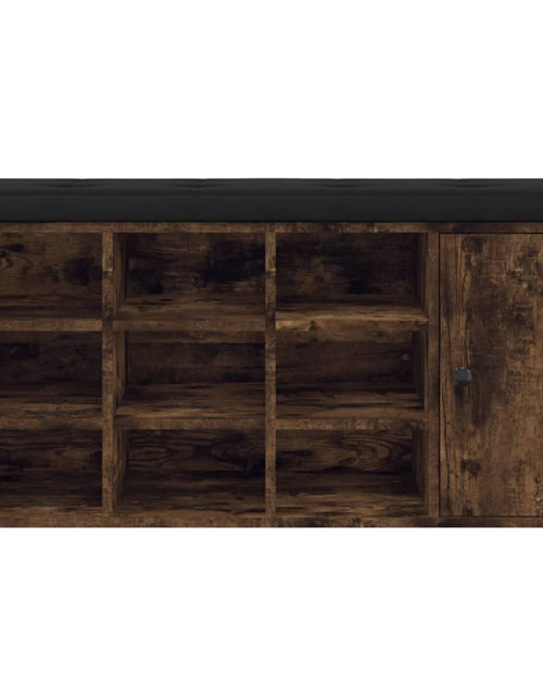 Încărcați imaginea în vizualizatorul Galerie, Bancă de pantofi, stejar fumuriu, 102x32x50 cm, lemn prelucrat - Lando

