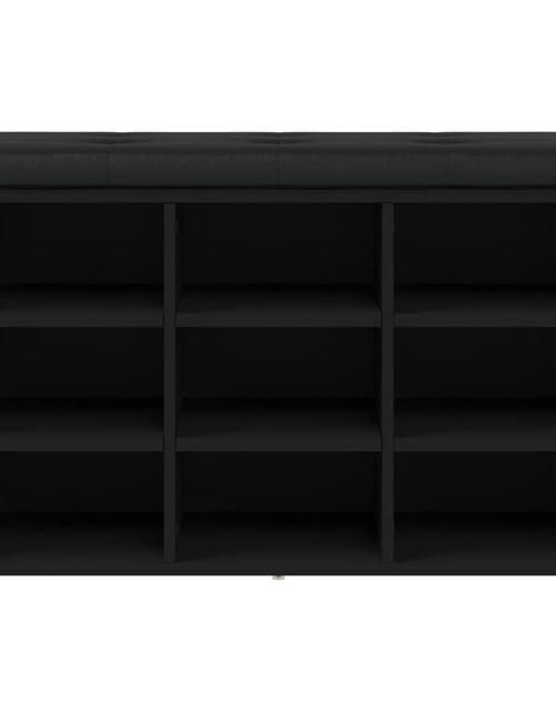Încărcați imaginea în vizualizatorul Galerie, Bancă de pantofi, negru, 82x32x50 cm, lemn prelucrat - Lando
