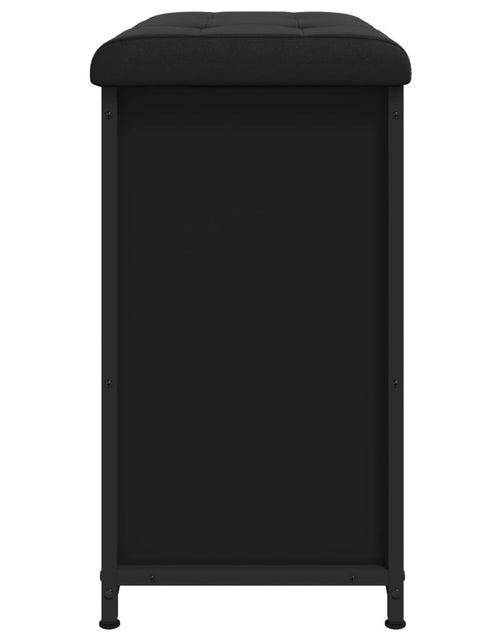 Încărcați imaginea în vizualizatorul Galerie, Bancă pantofi cu sertar rabatabil, negru, 62x32x56 cm - Lando
