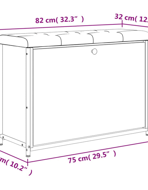 Загрузите изображение в средство просмотра галереи, Bancă pantofi cu sertar rabatabil, stejar maro, 82x32x56 cm - Lando
