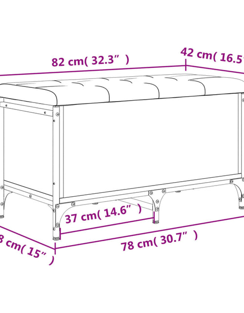 Încărcați imaginea în vizualizatorul Galerie, Bancă de depozitare, negru, 82x42x45 cm, lemn prelucrat - Lando
