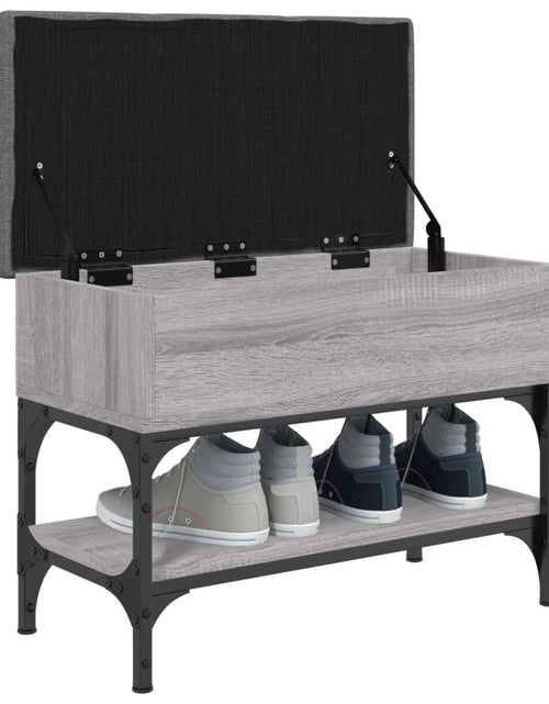 Încărcați imaginea în vizualizatorul Galerie, Bancă de pantofi, gri sonoma, 62x32x45 cm, lemn prelucrat - Lando
