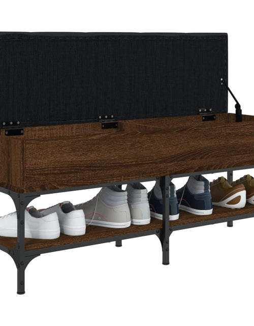 Încărcați imaginea în vizualizatorul Galerie, Bancă de pantofi, stejar maro, 102x32x45 cm, lemn prelucrat - Lando
