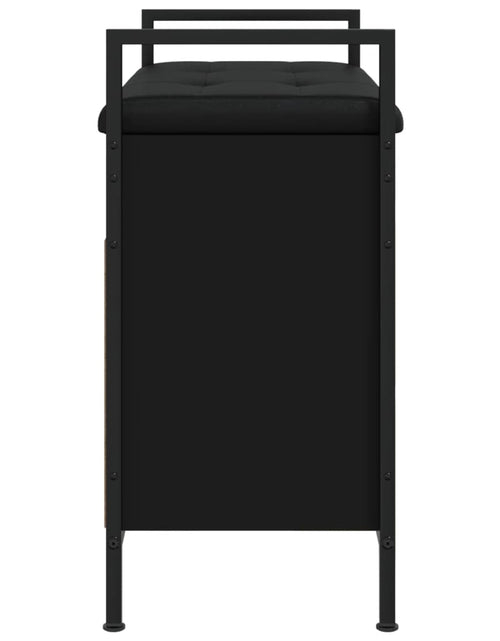 Încărcați imaginea în vizualizatorul Galerie, Bancă de pantofi, negru, 65,5x32x57,5 cm, lemn prelucrat - Lando
