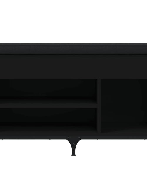 Încărcați imaginea în vizualizatorul Galerie, Bancă de pantofi, negru, 85,5x32x57,5 cm, lemn prelucrat - Lando
