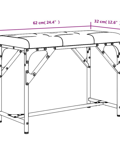 Încărcați imaginea în vizualizatorul Galerie, Bancă de bucătărie, negru, 62x32x45 cm, oțel și textil - Lando
