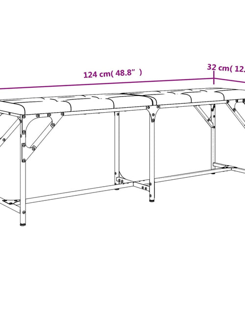 Încărcați imaginea în vizualizatorul Galerie, Bancă de bucătărie, gri deschis, 124x32x45 cm, oțel și textil - Lando
