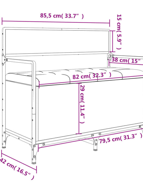 Загрузите изображение в средство просмотра галереи, Bancă de depozitare, stejar maro, 85,5x42x73,5 cm - Lando
