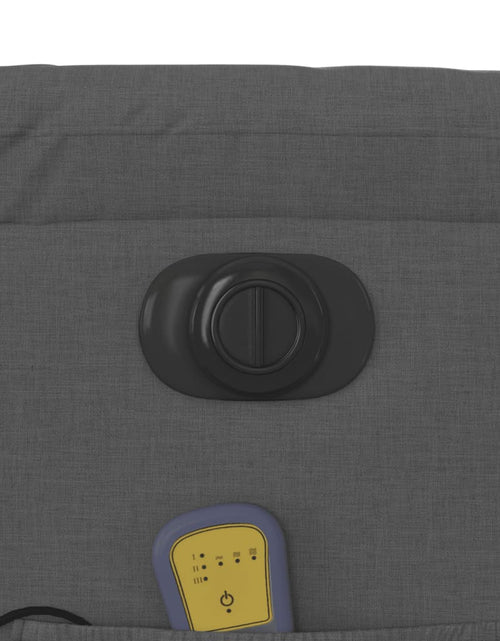 Încărcați imaginea în vizualizatorul Galerie, Fotoliu electric masaj rabatabil cu ridicare, gri închis textil - Lando
