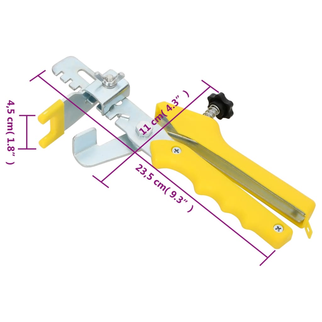 Sistem de nivelare a plăcilor, 250 pene, 500 cleme, 2 mm Lando - Lando