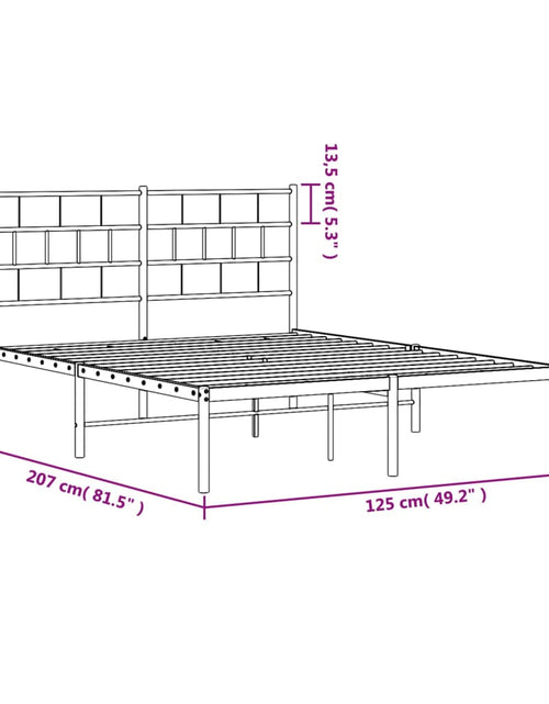 Загрузите изображение в средство просмотра галереи, Cadru de pat metalic cu tăblie, negru, 120x200 cm - Lando
