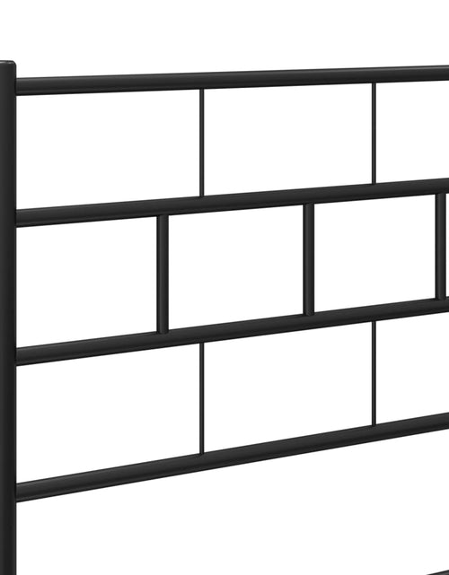 Încărcați imaginea în vizualizatorul Galerie, Cadru pat metalic cu tăblii de cap/picioare, negru, 193x203 cm - Lando
