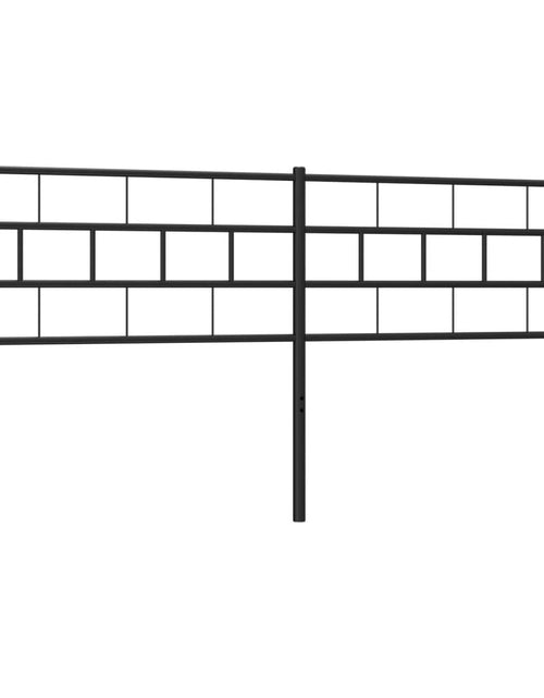 Încărcați imaginea în vizualizatorul Galerie, Tăblie de pat metalică, negru, 160 cm - Lando
