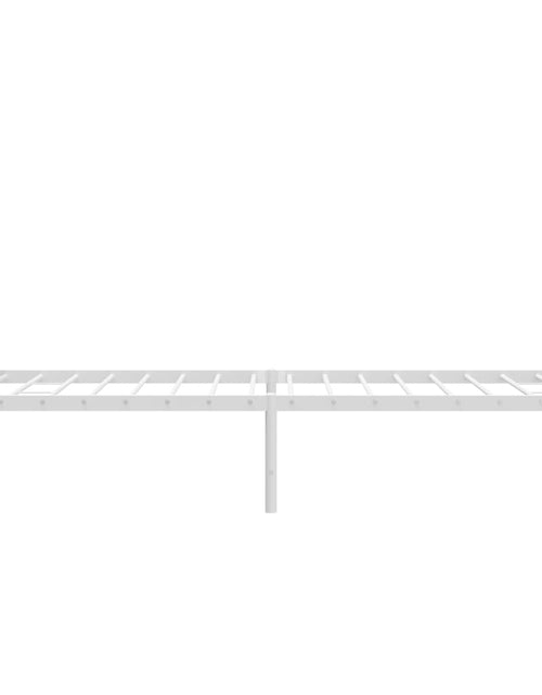 Загрузите изображение в средство просмотра галереи, Cadru de pat metalic cu tăblie, alb, 75x190 cm - Lando
