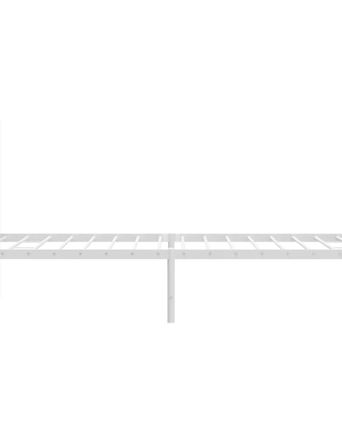 Загрузите изображение в средство просмотра галереи, Cadru de pat metalic cu tăblie de cap/picioare, alb, 107x203 cm - Lando

